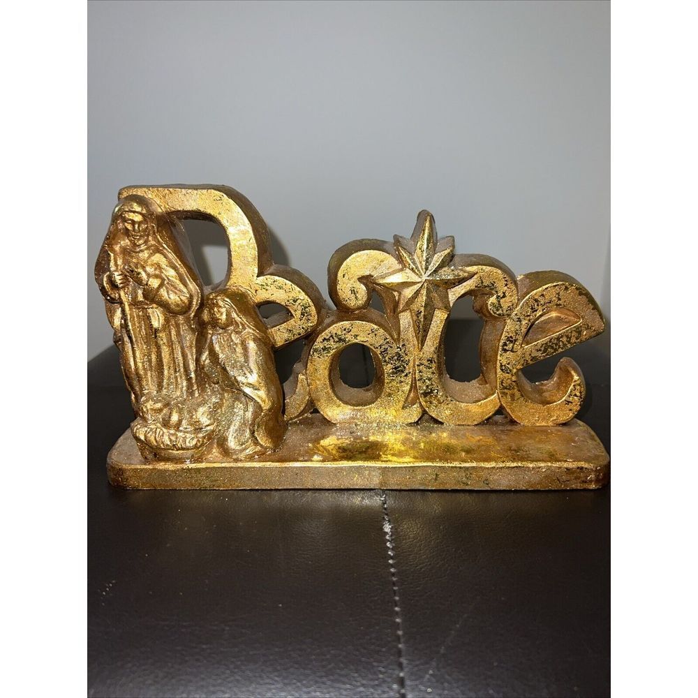 Peace Gold Figurine Christmas decor Baby‎ Jesus
